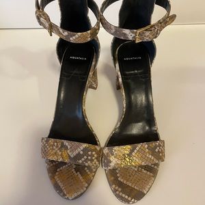 Aquatalia snakeskin sandals. New, never worn. Size 8.